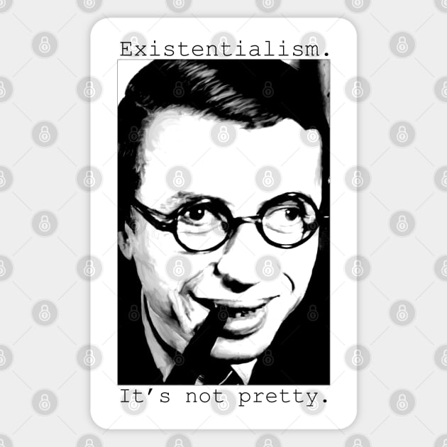 Existentialism Sticker by Patsi Nahmi Designs